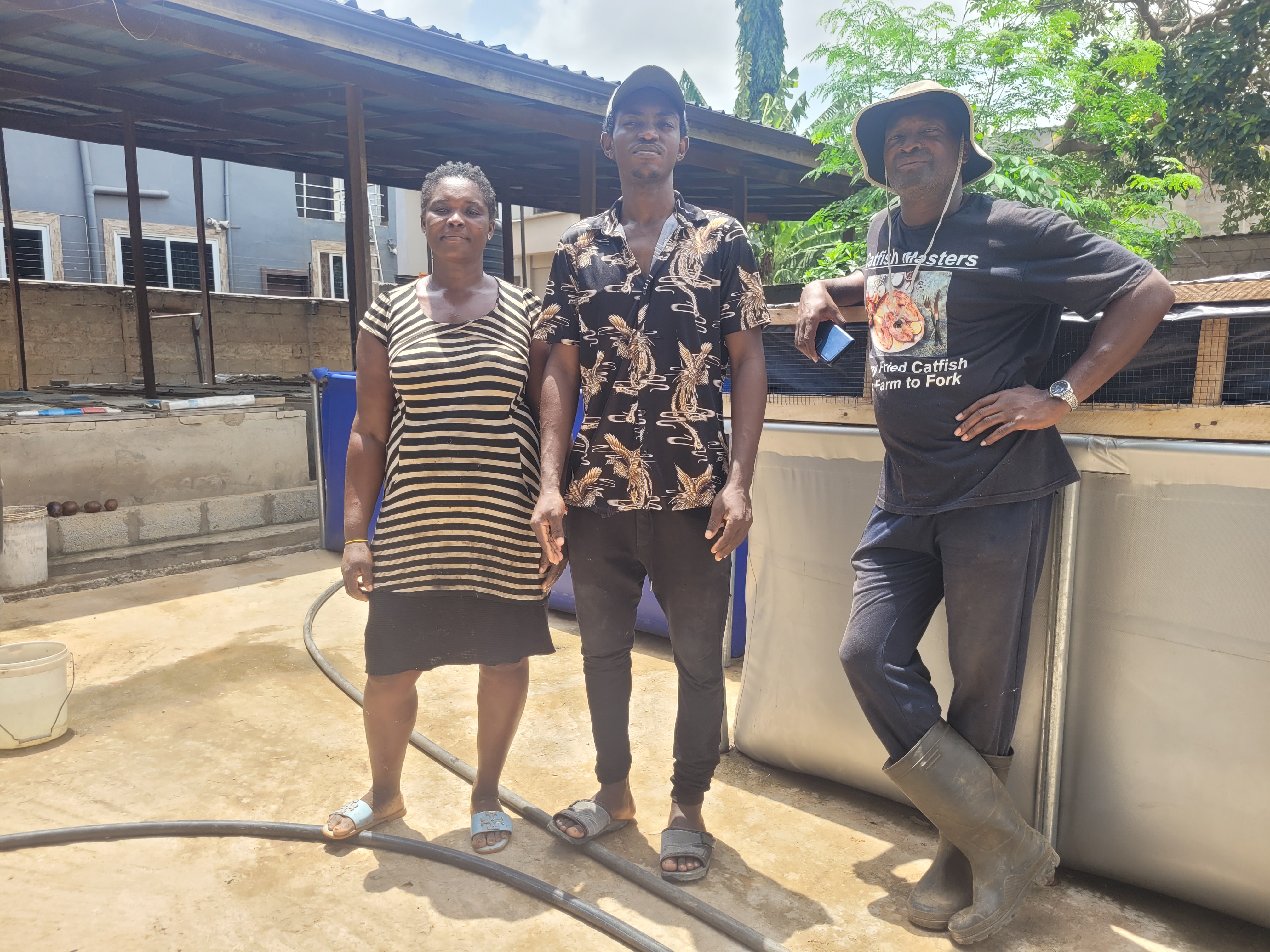 JA Catfish Masters team at the farm